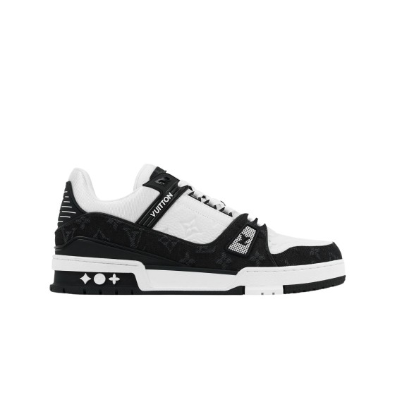 루이비통 LV 트레이너 스니커즈 모노그램 데님 블랙
